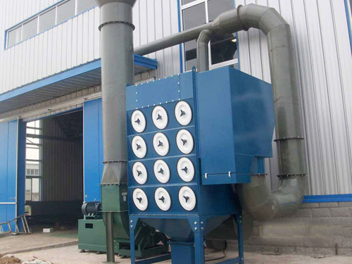 Pulse pleated filter cartridge dust collector